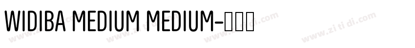 Widiba Medium Medium字体转换 Widiba Medium Medium字体转换